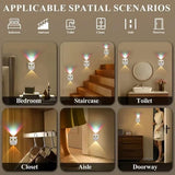 Darrahopens Home & Garden > Lighting > Night Lights & Ambient Lighting Night light - Mood lamp - LED lighting - Night lamp - LED cabinet light and stair light with sensor - Two-tone - USB rechargeable night light - Magnetic mounting - For children's room, bedroom, hall or corridor, etc. (White)