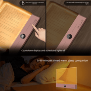 Darrahopens Home & Garden > Lighting > Night Lights & Ambient Lighting Pink LED Flat Panel Reading Light with 99m Timer 3 Color Modes Stepless Dimming Rechargeable Eye Protection Book Light for Bedside Dormitory Local Standard