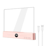 Darrahopens Home & Garden > Lighting > Night Lights & Ambient Lighting Pink LED Flat Panel Reading Light with 99m Timer 3 Color Modes Stepless Dimming Rechargeable Eye Protection Book Light for Bedside Dormitory Local Standard