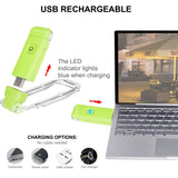 Darrahopens Home & Garden > Lighting > Night Lights & Ambient Lighting Rechargeable LED Book Light with Dimmable Warm White & Amber Modes – USB-Powered Clip-On Reading Lamp for Books, Sheet Music & Travel (Green)