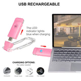 Darrahopens Home & Garden > Lighting > Night Lights & Ambient Lighting Rechargeable LED Book Light with Dimmable Warm White & Amber Modes – USB-Powered Clip-On Reading Lamp for Books, Sheet Music & Travel (Pink)