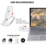 Darrahopens Home & Garden > Lighting > Night Lights & Ambient Lighting Rechargeable LED Book Light with Dimmable Warm White & Amber Modes – USB-Powered Clip-On Reading Lamp for Books, Sheet Music & Travel (White)