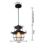 Darrahopens Home & Garden > Lighting > Night Lights & Ambient Lighting Retro Iron Cage Chandelier Personality Bar Cafe Decorative Light without Light Source