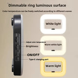 Darrahopens Home & Garden > Lighting > Night Lights & Ambient Lighting Smart Dual-Mode Fill Light｜One-Touch Color Temperature Switching + Stepless Dimming, Portable Ring Light with Soft Glow for Multi-Scenario Live Shooting
