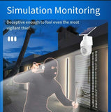Darrahopens Home & Garden > Lighting > Night Lights & Ambient Lighting Solar sensor simulation camera light - No real monitoring function, simulated appearance design, smart sensor lighting, for outdoor security warning purposes | Energy-saving anti-theft solution | Warning lighting equipment