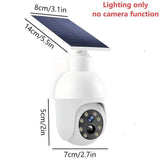 Darrahopens Home & Garden > Lighting > Night Lights & Ambient Lighting Solar sensor simulation camera light - No real monitoring function, simulated appearance design, smart sensor lighting, for outdoor security warning purposes | Energy-saving anti-theft solution | Warning lighting equipment