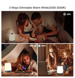 Darrahopens Home & Garden > Lighting > Night Lights & Ambient Lighting Touch Wake Up Night Light with Sunrise Simulation Alarm Clock, 3 Ways Dimmable Warm White Bedside Lamp for Kid Bedrooms RGB Ambient Table Nightstand Light,Sleep Aid Snooze Timer Mode