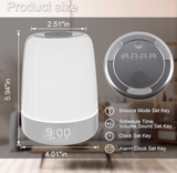 Darrahopens Home & Garden > Lighting > Night Lights & Ambient Lighting Touch Wake Up Night Light with Sunrise Simulation Alarm Clock, 3 Ways Dimmable Warm White Bedside Lamp for Kid Bedrooms RGB Ambient Table Nightstand Light,Sleep Aid Snooze Timer Mode