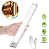 Darrahopens Home & Garden > Lighting > Night Lights & Ambient Lighting (White, 3-pack) Cabinet lighting with motion sensor, rechargeable LED wardrobe light, battery-powered wireless magnetic light