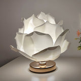 Darrahopens Home & Garden > Lighting > Night Lights & Ambient Lighting White Elegant Lotus Flower Table Lamp - Decorative Bedside Night Light for Bedroom Ambiance