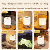 Darrahopens Home & Garden > Lighting > Night Lights & Ambient Lighting White Rechargeable LED Night Light with Remote Control Digital Clock Display 3 Color Modes Stepless Dimming Bedside Lamp for Nursing Camping Australia