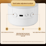 Darrahopens Home & Garden > Lighting > Night Lights & Ambient Lighting White Rechargeable LED Night Light with Remote Control Digital Clock Display 3 Color Modes Stepless Dimming Bedside Lamp for Nursing Camping Australia