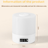 Darrahopens Home & Garden > Lighting > Night Lights & Ambient Lighting White Rechargeable LED Night Light with Remote Control Digital Clock Display 3 Color Modes Stepless Dimming Bedside Lamp for Nursing Camping Australia