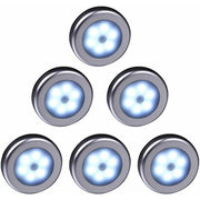 Darrahopens Home & Garden > Lighting > Night Lights & Ambient Lighting Wireless LED Motion Sensor Light For Closet, Stairs, Hallway, Kitchen, Bedroom (6 pcs) (Silver Shell (White Light)