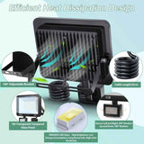 2 Pack LED Floodlight with Motion Sensor, 50W 5000LM 7000K Cool White, IP67 Waterproof