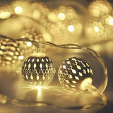 Darrahopens Home & Garden > Lighting > Outdoor Lights 20 LED Solar String Lights Moroccan Ball Warm White Waterproof, 5 m