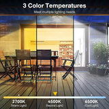 Darrahopens Home & Garden > Lighting > Outdoor Lights 3000LM Black Solar Sensor LED Lights with Dual Head for Outdoor Use In Australia - Darrahopens