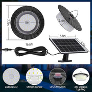 Darrahopens Home & Garden > Lighting > Outdoor Lights 3000LM Black Solar Shed Light with 244 LEDs, Remote Control, 5 Modes, IP65 Waterproof In Australia - Darrahopens