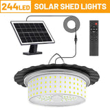Darrahopens Home & Garden > Lighting > Outdoor Lights 3000LM Black Solar Shed Light with 244 LEDs, Remote Control, 5 Modes, IP65 Waterproof In Australia - Darrahopens