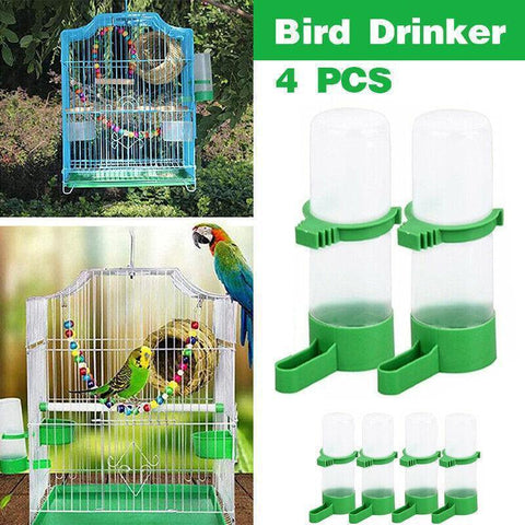 Darrahopens Home & Garden > Lighting > Outdoor Lights 4Pcs/Set Drinker Food Feeder Water Clip For Cage Bird Parrot Cockatiel Budgie Au