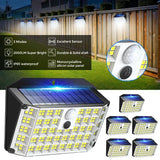 Darrahopens Home & Garden > Lighting > Outdoor Lights 6 Pack Black Solar Motion Sensor Lights Outdoor Security Lamp 2000LM IP65 In Australia - Darrahopens