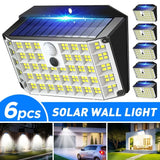 Darrahopens Home & Garden > Lighting > Outdoor Lights 6 Pack Black Solar Motion Sensor Lights Outdoor Security Lamp 2000LM IP65 In Australia - Darrahopens