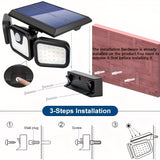 Darrahopens Home & Garden > Lighting > Outdoor Lights 74 LED Solar Motion Sensor Light, 3 Brightness Modes Outdoor Wall Light, Suitable for Front Door, Yard, Garage, Patio