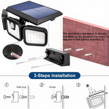 Darrahopens Home & Garden > Lighting > Outdoor Lights 74 LED solar sensor lights with motion sensor, 3 brightness modes, outdoor wall lights, suitable for front door, courtyard, garage, terrace