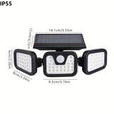 Darrahopens Home & Garden > Lighting > Outdoor Lights 74 LED solar sensor lights with motion sensor, 3 brightness modes, outdoor wall lights, suitable for front door, courtyard, garage, terrace