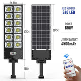 Darrahopens Home & Garden > Lighting > Outdoor Lights 80000LM 3500W Black Solar Street LED Light with Radar Sensor and Remote Control for Outdoor Use - 3500W/720LED In Australia - Darrahopens
