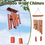 Darrahopens Home & Garden > Lighting > Outdoor Lights Home Bell Bamboo Hanging Decoration Wind Chime for Outdoor Garden Patio Decor