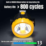Darrahopens Home & Garden > Lighting > Outdoor Lights LED Miner Headlight 3000 LUX High Bright Waterproof Hard Hat Lamp Rechargeable