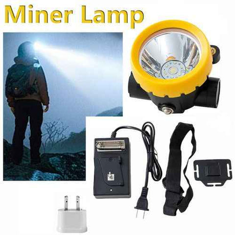 Darrahopens Home & Garden > Lighting > Outdoor Lights LED Miner Headlight 3000 LUX High Bright Waterproof Hard Hat Lamp Rechargeable