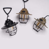 Darrahopens Home & Garden > Lighting > Outdoor Lights Retro LED Camping Lantern with Multiple Light Modes - USB Rechargeable, Hanging Design(black)