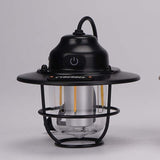 Darrahopens Home & Garden > Lighting > Outdoor Lights Retro LED Camping Lantern with Multiple Light Modes - USB Rechargeable, Hanging Design(black)