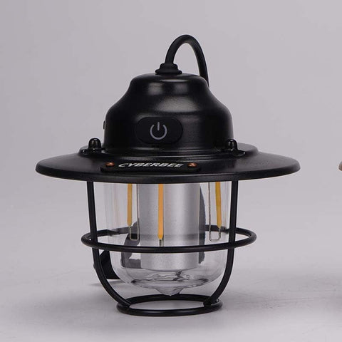 Darrahopens Home & Garden > Lighting > Outdoor Lights Retro LED Camping Lantern with Multiple Light Modes - USB Rechargeable, Hanging Design(black)