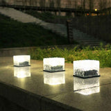 Darrahopens Home & Garden > Lighting > Outdoor Lights Solar LED Ice Cube Floor Tile Ground Lamp Lawn Lamp -White