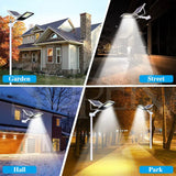 Darrahopens Home & Garden > Lighting > Outdoor Lights Solar LED Street Light Black Waterproof Outdoor Flood Lamp with Remote Control In Australia - Darrahopens