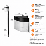 Darrahopens Home & Garden > Lighting > Outdoor Lights Solar Powered Outdoor Wall Lamp with Radar Motion Sensor, Dual Installation as Wall Mount or Ground Spike, Rechargeable Garden Path Light, Warm White Glow for Patio, Lawn, and Entryway Illumination (Warm Light, 4PCS) In Australia - Darrahopens