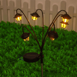 Darrahopens Home & Garden > Lighting > Outdoor Lights Solar Retro Hexagonal Palace Ground Plug Light with 6 LED Warm Glow - In/Outdoor Garden Pathway Landscape and Lawn Lamp