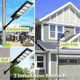 Darrahopens Home & Garden > Lighting > Outdoor Lights Solar Street LED Light with Radar Sensor, Black, 320W, Outdoor Flood Wall Lamp In Australia - Darrahopens
