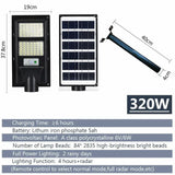 Darrahopens Home & Garden > Lighting > Outdoor Lights Solar Street LED Light with Radar Sensor, Black, 320W, Outdoor Flood Wall Lamp In Australia - Darrahopens