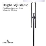 Darrahopens Home & Garden > Lighting Sarantino Height-Adjustable Metal Floor Lamp Matte Black