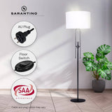 Darrahopens Home & Garden > Lighting Sarantino Height-Adjustable Metal Floor Lamp Matte Black