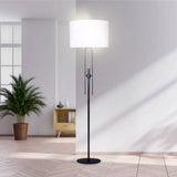Darrahopens Home & Garden > Lighting Sarantino Height-Adjustable Metal Floor Lamp Matte Black