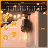 Darrahopens Home & Garden > Lighting Solar Power 15 LED 18.2M Festoon String Lights Wedding Party WaterProof