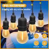 Darrahopens Home & Garden > Lighting Solar Power 15 LED 18.2M Festoon String Lights Wedding Party WaterProof