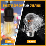 Darrahopens Home & Garden > Lighting Solar Power 15 LED 18.2M Festoon String Lights Wedding Party WaterProof