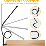 Darrahopens Home & Garden > Lighting > Table Lamps 1 pc. Desk Lamps for Home Office, Clamp Lamp Dimmable Gooseneck Lamp Touch Control, Adjustable Desk Lamp for Workbench Tabletop (Black)