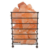 Darrahopens Home & Garden > Lighting > Table Lamps 12V 12W Rectangle Iron Basket Himalayan Pink Salt Lamp Rock Crystal Bulb On/Off